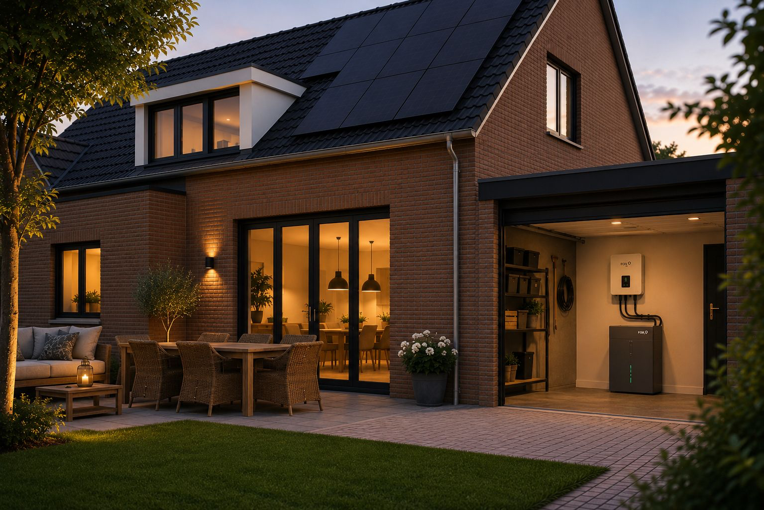 Woning met zonnepanelen van HalloStroom
